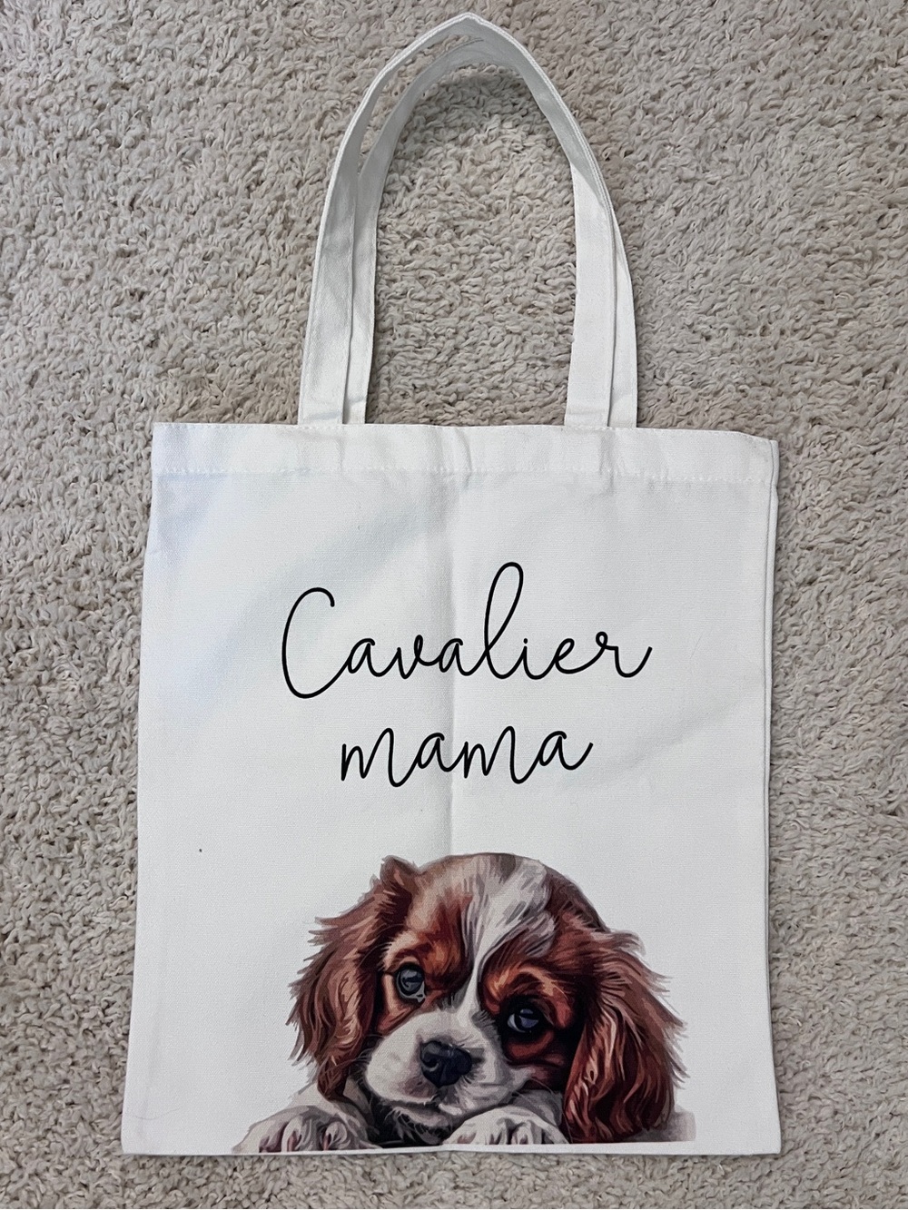 Cavalier King Charles Canvas Tote New